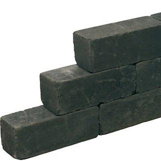 Linea Getrommeld 15x15x30 cm Antraciet